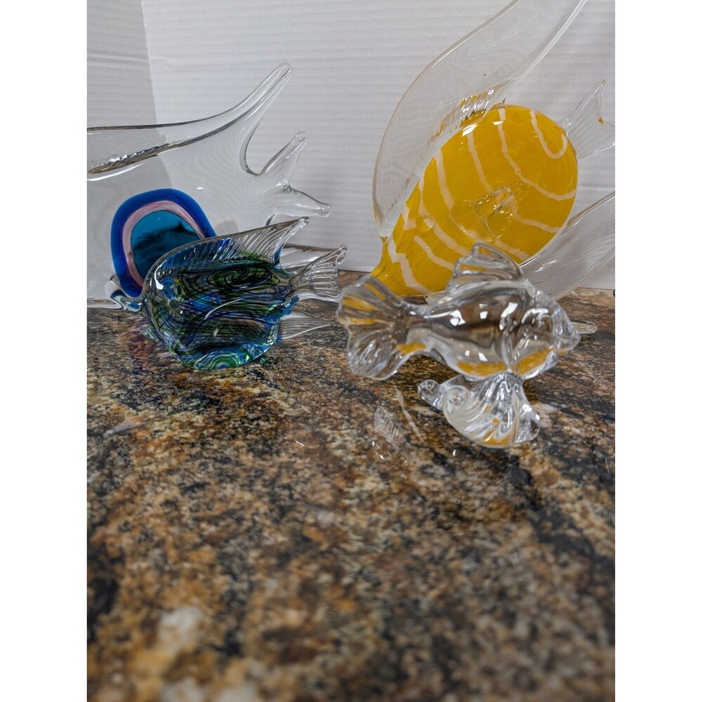 Fifth Avenue LTD Crystal 12' And Fish Paperweight Lot
